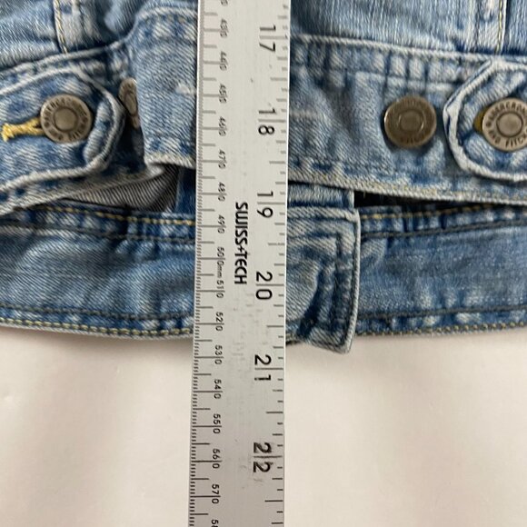Abercrombie & Fitch Denim Jean Jacket Women's XS Blue Trucker Stretch - Picture 12 of 16